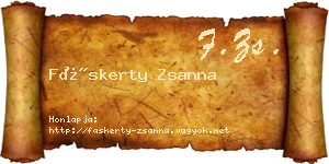 Fáskerty Zsanna névjegykártya